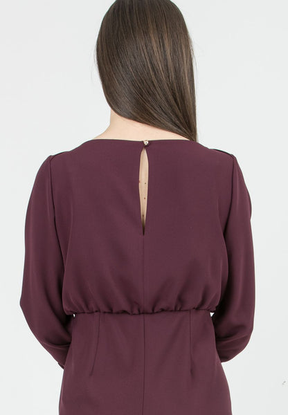 ATTESA CHANTAL DRESS BORDEAUX