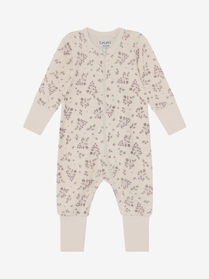 CELAVI PYJAMA MET RITS MET OMSLAGVOETJES MERINOWOL