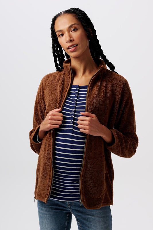 ESPRIT SWEAT JACKET 2-WAY TOFFEE BROWN