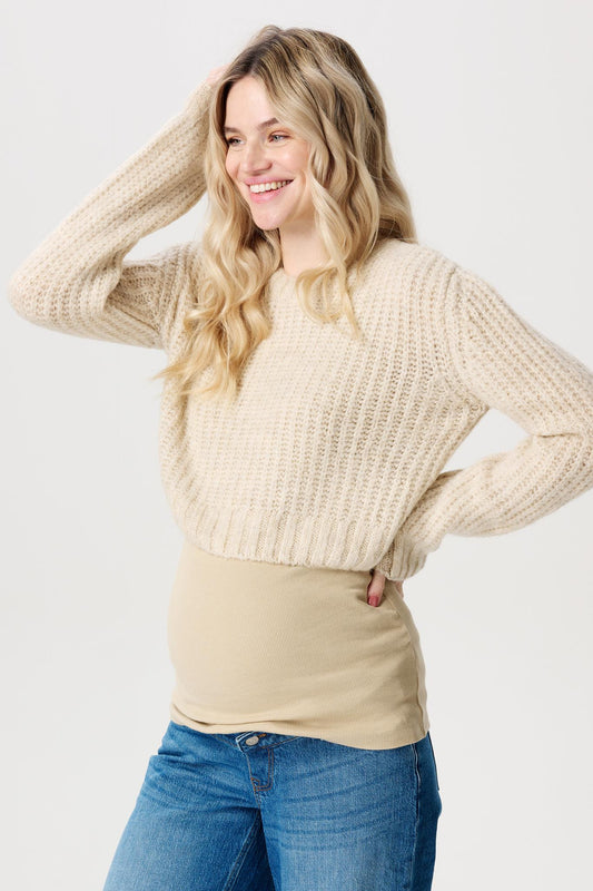 NOPPIES SOINI NURSING PULLOVER WHITECAP GRAY