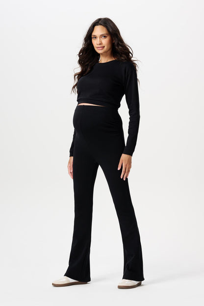 NOPPIES UMEA FLARED HEAVY INTERLOCK PANTS