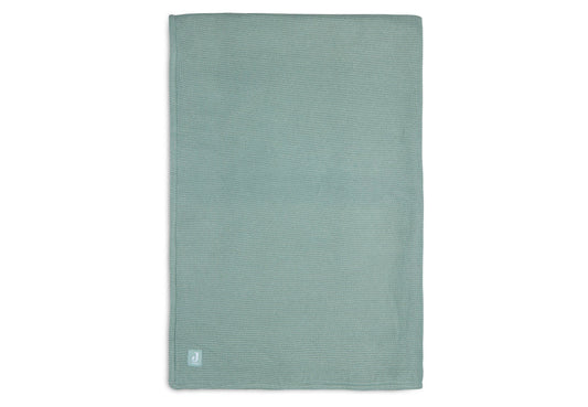 //JOLLEIN DEKEN 100X150 BASIC KNIT FOREST GREEN