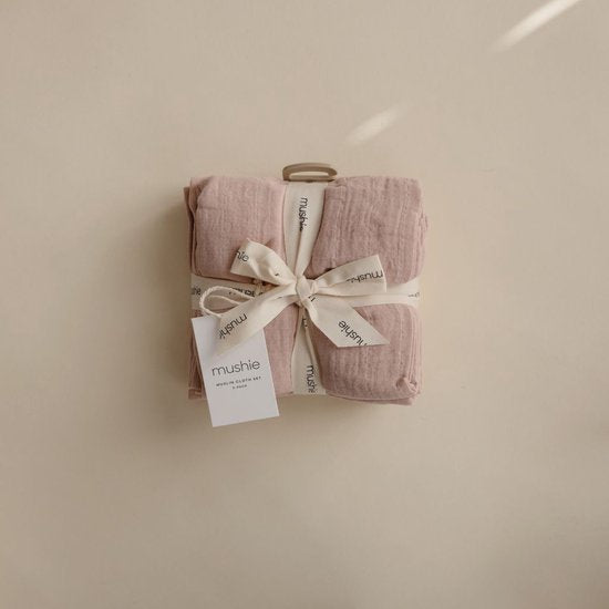 **MUSHIE MUSLIN CLOTH HYDROFIEL SET NATURAL