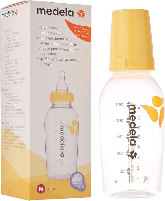 MEDELA MOEDERMELKFLESJE 250 ML MET SPEEN