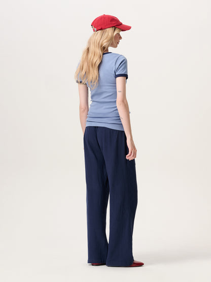 NOPPIES PANTS UTB WIDE LEG FIT LONG NAVAL ACADEMY