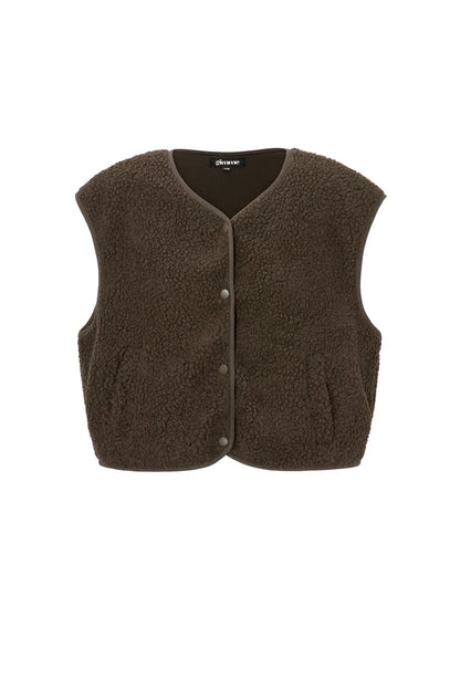 GIMME FLUFFY TEDDY VEST