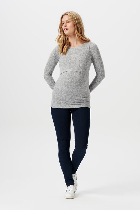 NOPPIES LANE TOP NURSING GREY