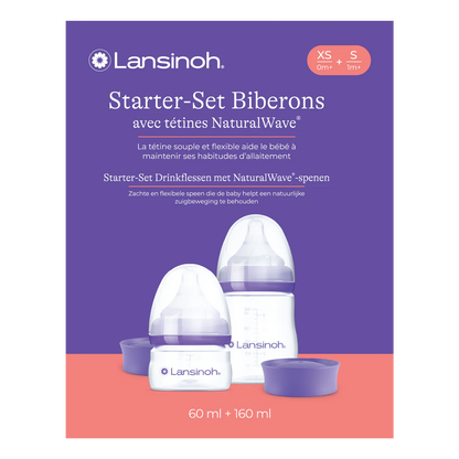 LANSINOH STARTERSET BABYFLESJES MET NATURAL WAVE SPENEN