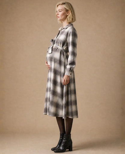 CACHE COEUR CHELSEA MATERNITY DRESS BEIGE