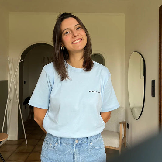 ~LATTE MAMIATO T-SHIRT LICHT BLAUW