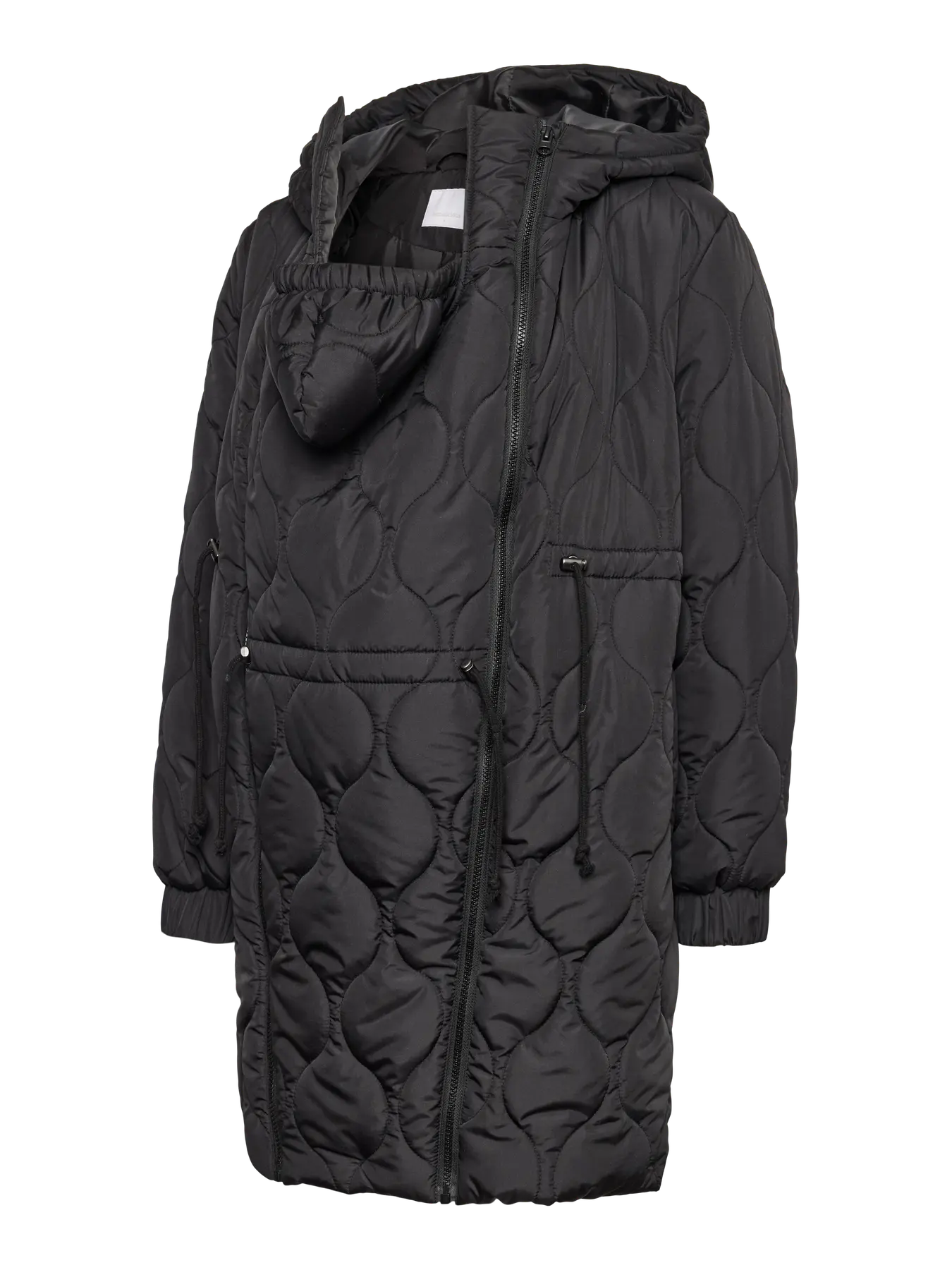 MAMA LICIOUS VALERIE QUILTED 3 IN 1 JAS ZWART