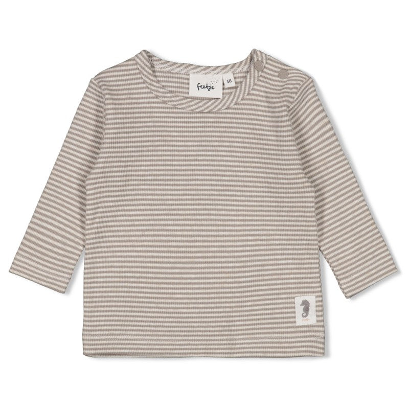 FEETJE LONGSLEEVE  RIB MET STREEP - SEA SWEETIES