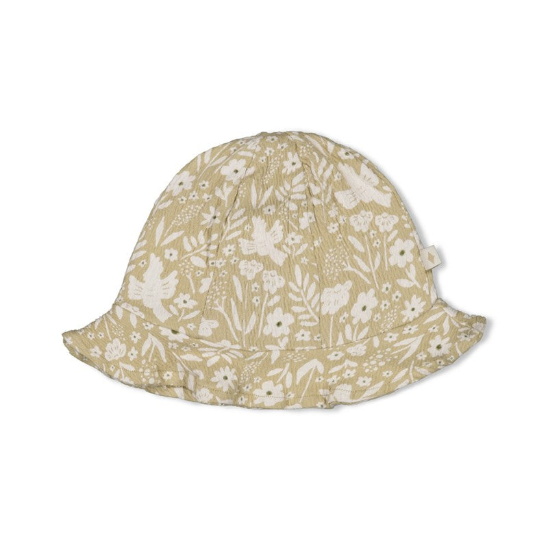 FEETJE ZONNEHOED CRINKLE AOP - LET YOUR DREAMS BLOSSOM