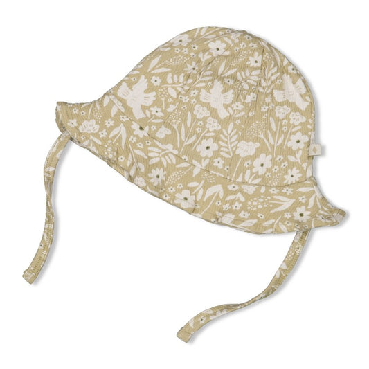 FEETJE ZONNEHOED CRINKLE AOP - LET YOUR DREAMS BLOSSOM