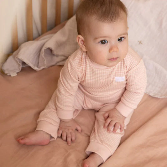 *FEETJE WAFEL PYJAMA MAAT 68 OUD-ROZE