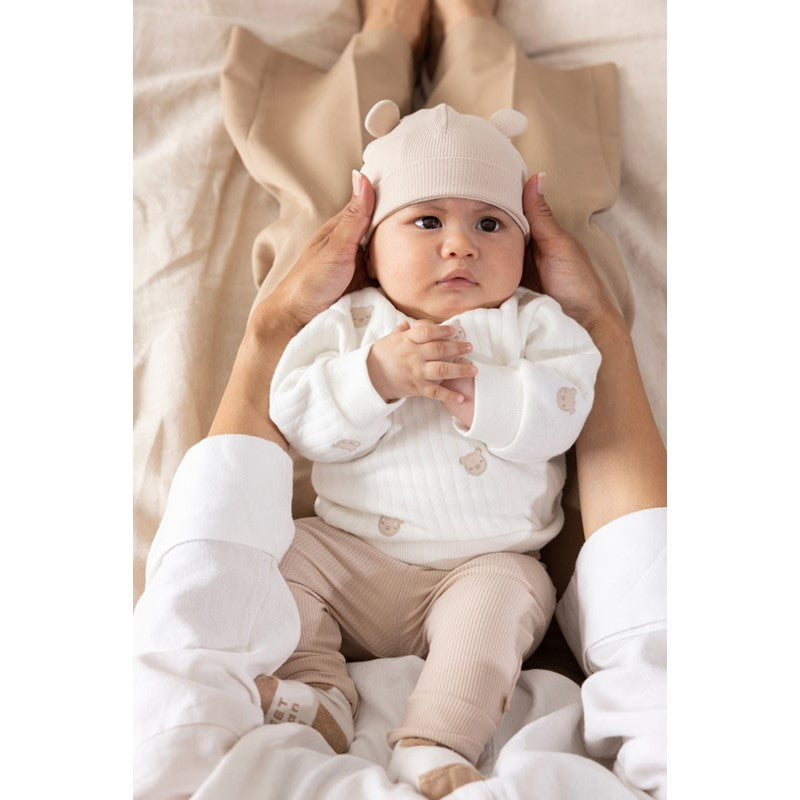 FEETJE BROEK RIB HONEY BEAR ZAND