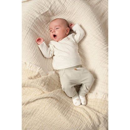 FEETJE LONGSLEEVE RIB MET STREEP ELEPHANT