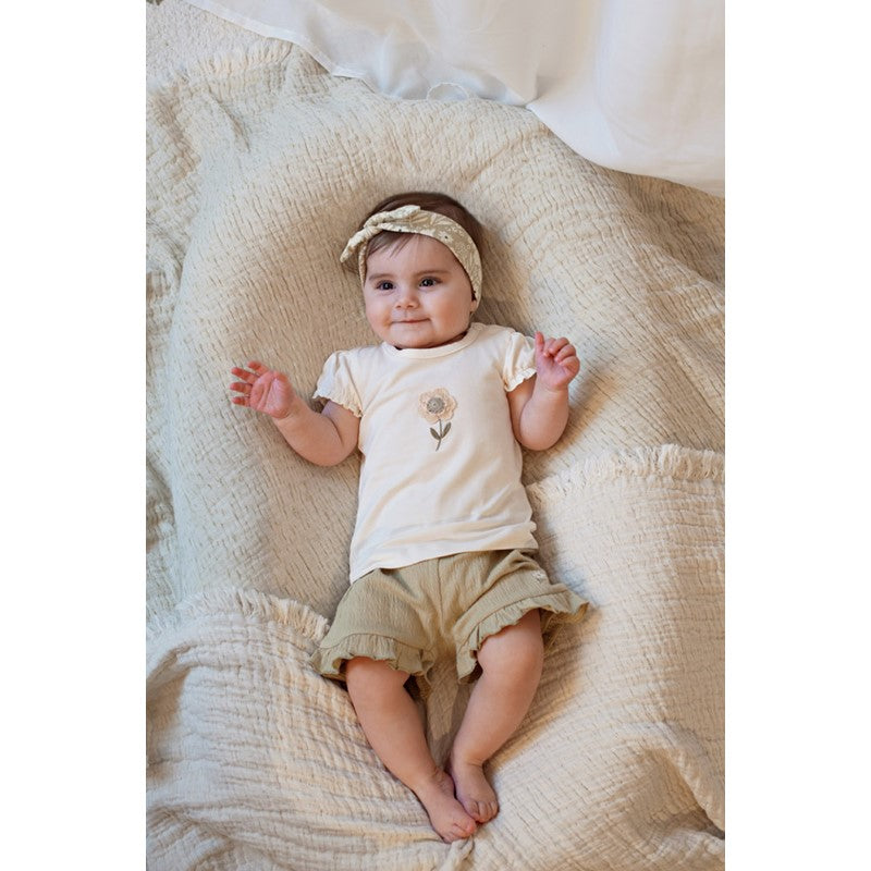 FEETJE T-SHIRT - MET CROCHET BLOEM LET YOUR DREAMS BLOSSOM