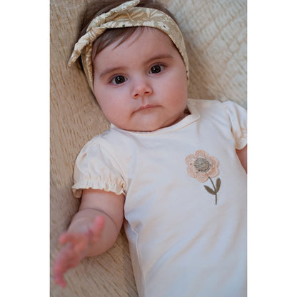 FEETJE T-SHIRT - MET CROCHET BLOEM LET YOUR DREAMS BLOSSOM