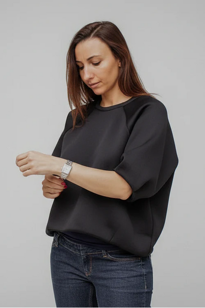 YOU&MILK VOEDINGSSHIRT SWEAT BUBBLE ZWART