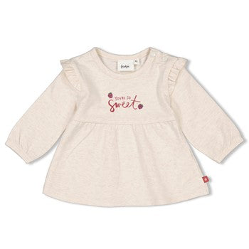 FEETJE LONGSLEEVE RUCHES VELOURS YOU'RE SO SWEET