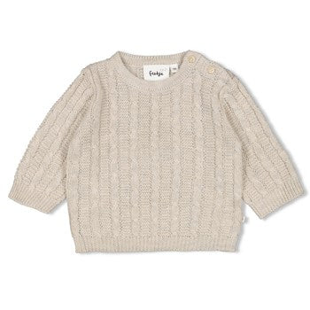 FEETJE SWEATER GEBREID TAUPE MELANGE