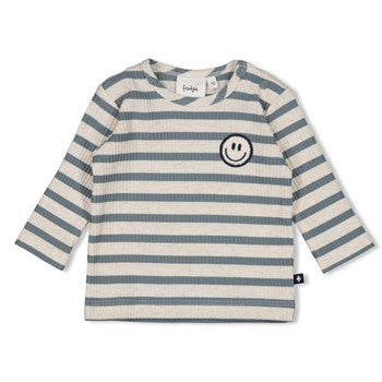 FEETJE LONGSLEEVE RIB MET STREEP - LET'S GO!