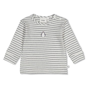 FEETJE LONGSLEEVE RIB MET STREEP PENGUIN CUDDLES