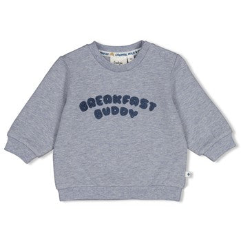 FEETJE SWEATER BLAUW - BREAKFAST BUDDY