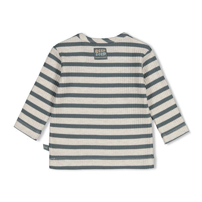 FEETJE LONGSLEEVE RIB MET STREEP BEEP BEEP