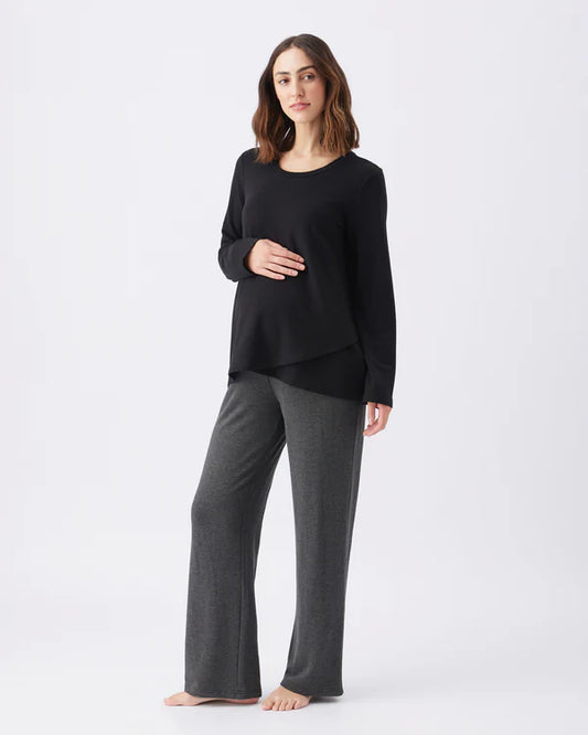 RIPE SUPER SOFT LOUNGE ZWANGERSCHAPSBROEK CHARCOAL MARLE