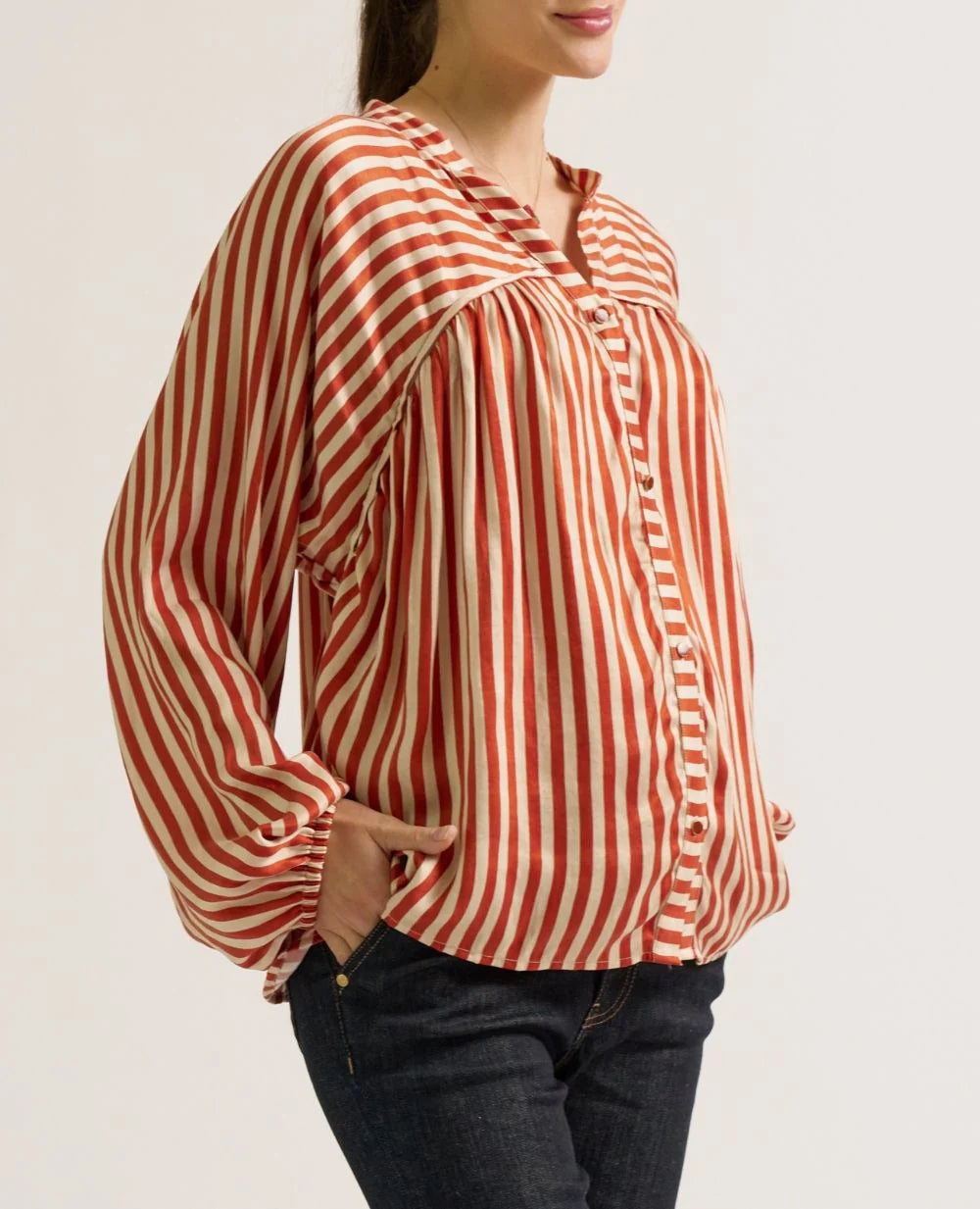 CACHE COEUR MADELEINE ZWANGERSCHAPS-VOEDINGSBLOUSE