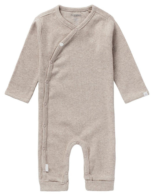 +NOPPIES PLAYSUIT RIB NEVIS TAUPE MAAT 56