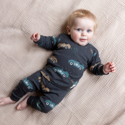 FEETJE PYJAMA RICKY RACER-ANTRACIET MELANGE
