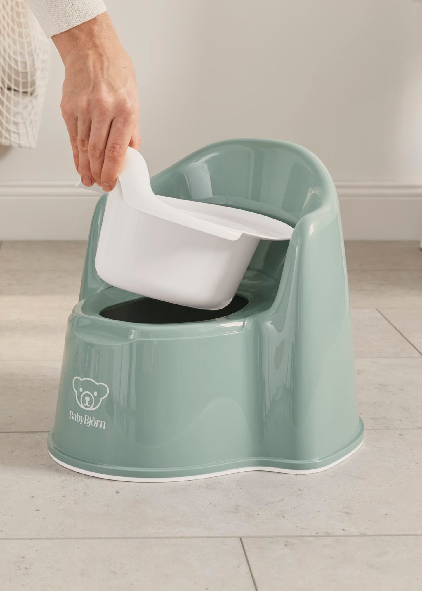 BABY BJÖRN PLASPOTJE ZETEL DIEPGROEN/WIT