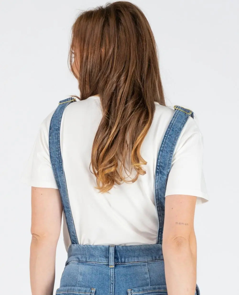 CACHE COEUR CHARLIE DUNGAREE TOP SALOPETTE CAMELEON - MID BLUE