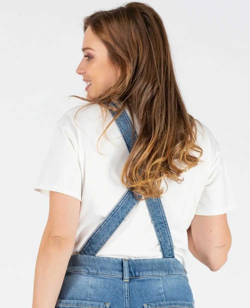 CACHE COEUR CHARLIE DUNGAREE TOP SALOPETTE CAMELEON - MID BLUE