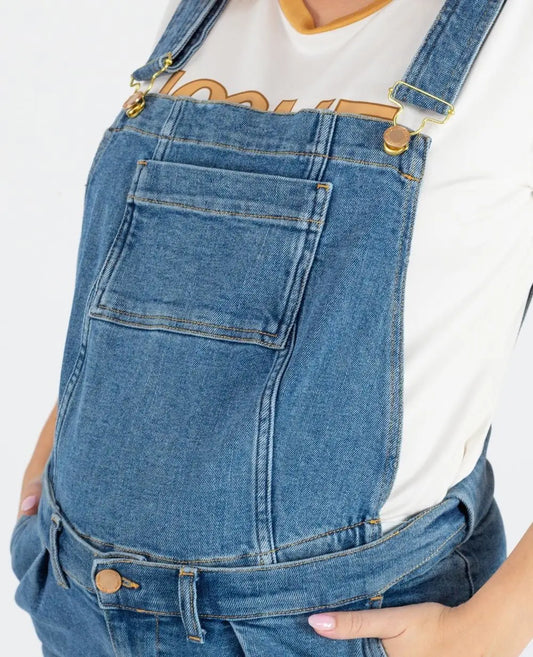 CACHE COEUR CHARLIE DUNGAREE TOP SALOPETTE CAMELEON - MID BLUE