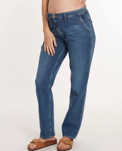 CACHE COEUR CARRIE JEANS MOM FIT CAMELEON - MID BLUE USED
