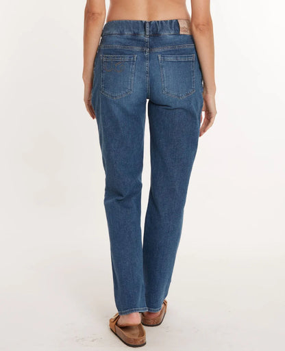 CACHE COEUR CARRIE JEANS MOM FIT CAMELEON - MID BLUE USED
