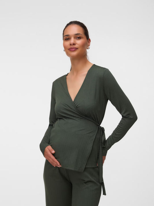 MAMA LICIOUS ALAJDI WRAP TOP FOREST NIGHT