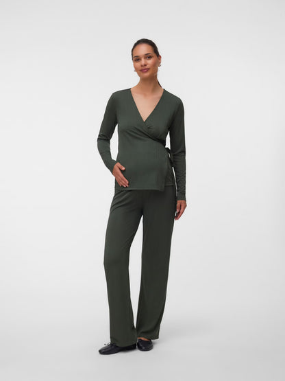 MAMA LICIOUS ALAJDI WRAP TOP FOREST NIGHT
