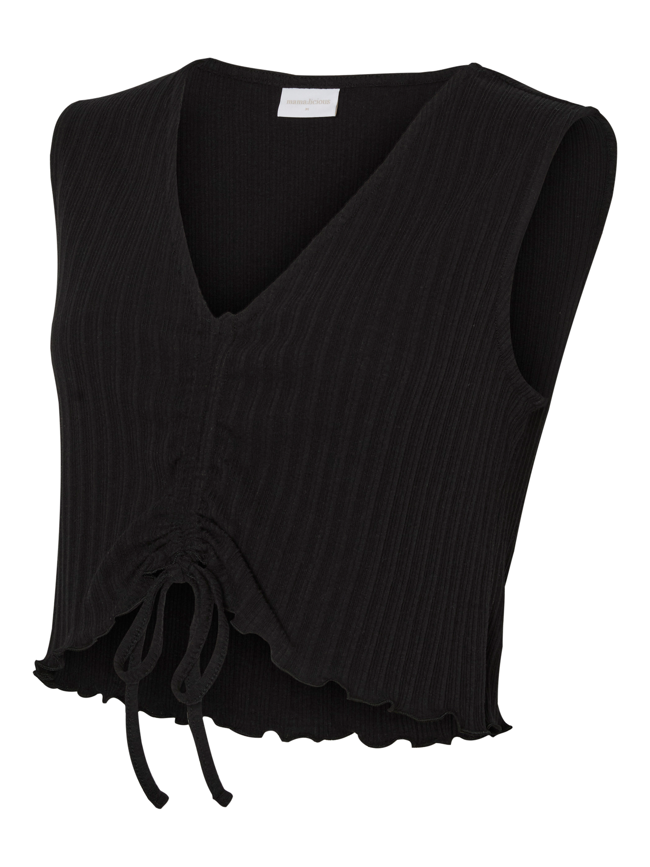MAMA LICIOUS HATHA CROPPED FIT V-HALS TOP
