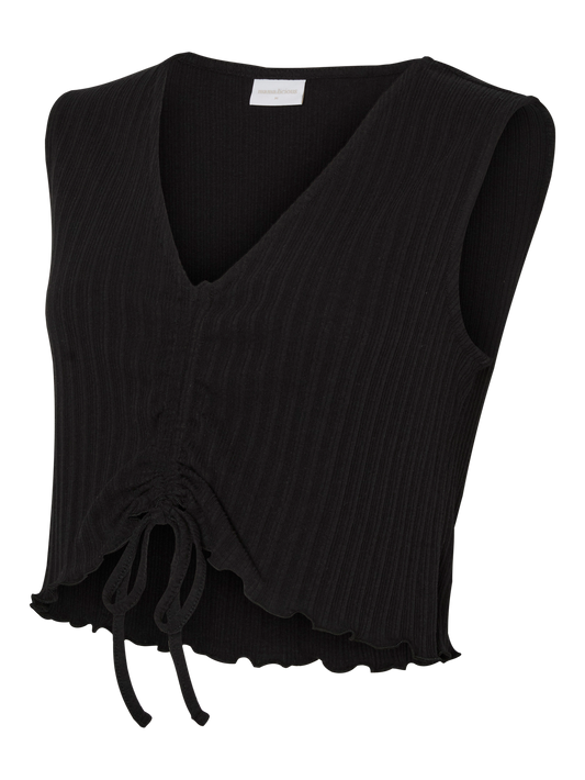 MAMA LICIOUS HATHA CROPPED FIT V-HALS TOP