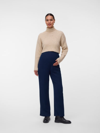 MAMA LICIOUS JOLANTA ZWANGERSCHAPSBROEK STRAIGHT NAVY BLAZER