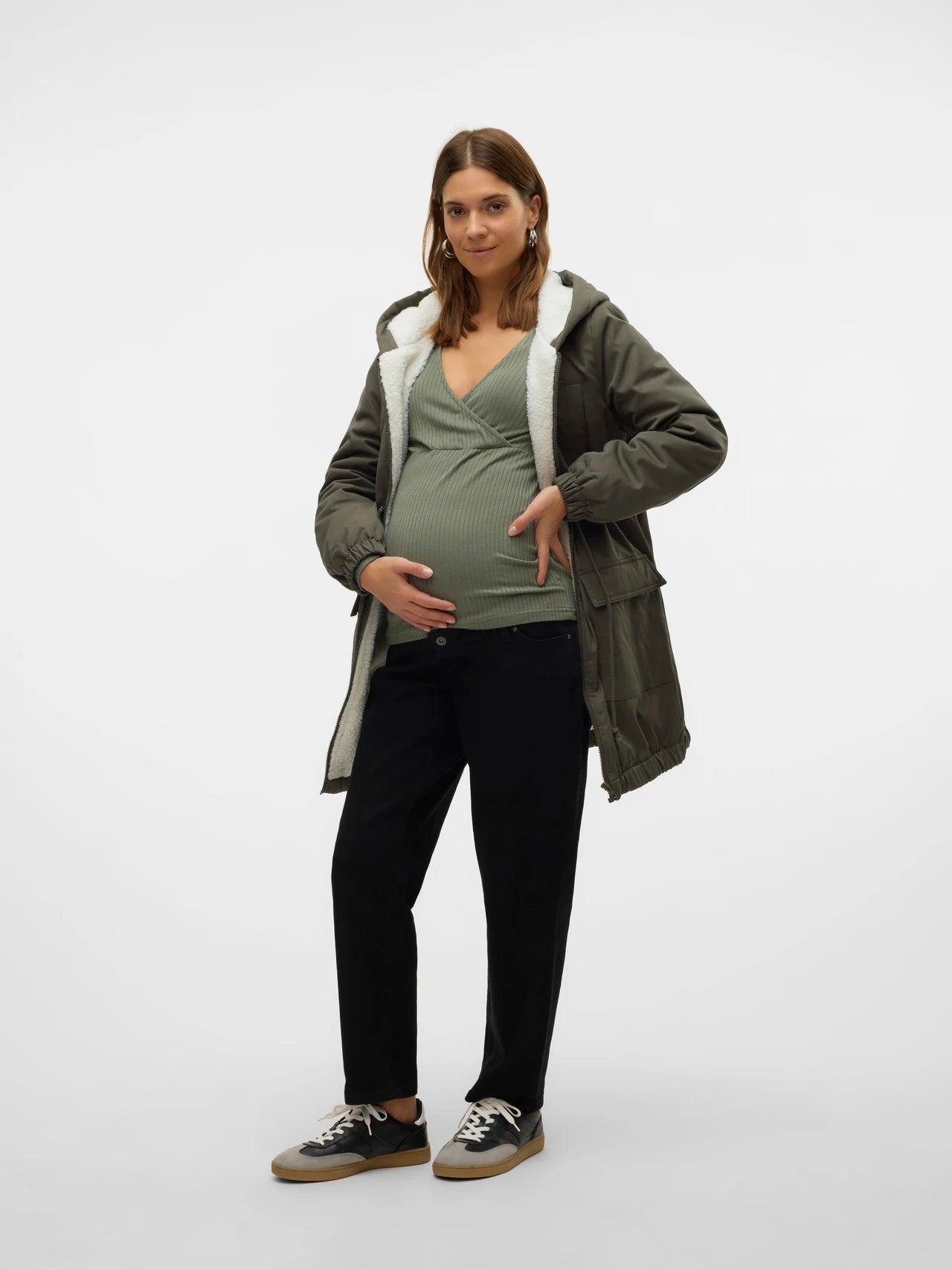 MAMA LICIOUS LISE 3IN1 JACKET KAKI