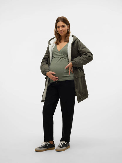 MAMA LICIOUS LISE 3IN1 JACKET KAKI