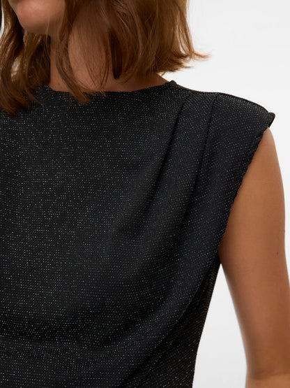 MAMA LICIOUS MINDY ZWANGERSCHAPSJURK ZWART SILVER LUREX