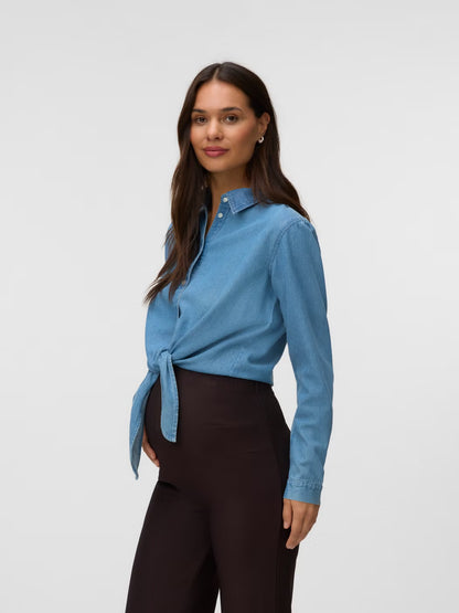 MAMA LICIOUS NIRA LIA CROP TOP DENIM