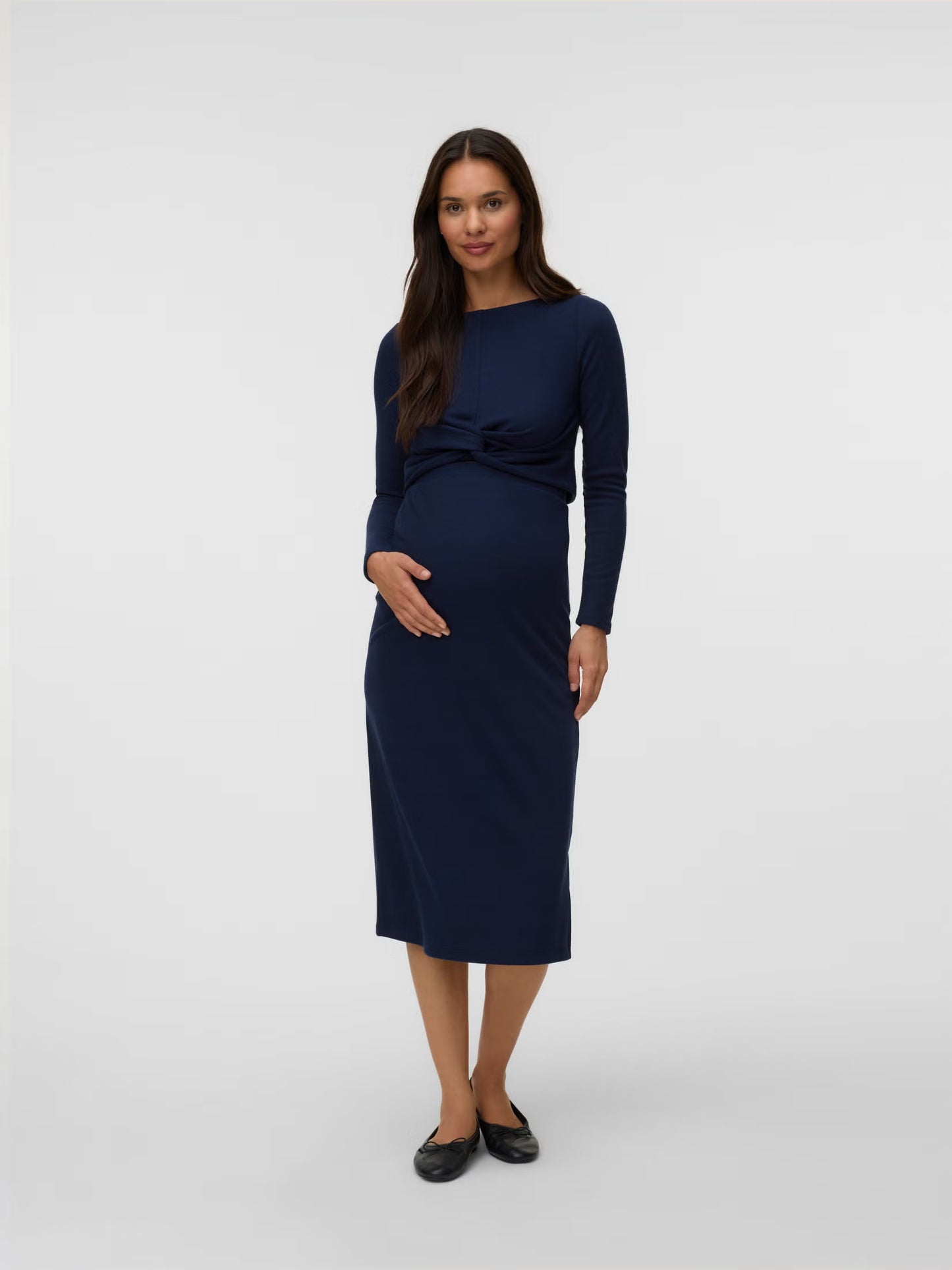 MAMA LICIOUS RIGA CROP TOP NAVY BLAZER